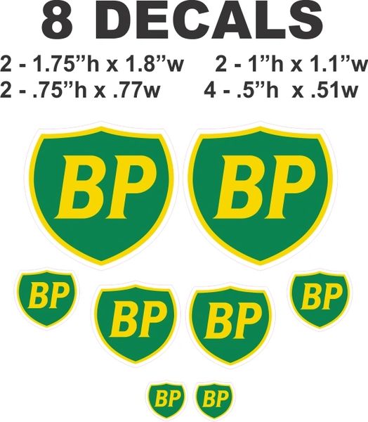 BP British Petroleum Decals, Great for any project