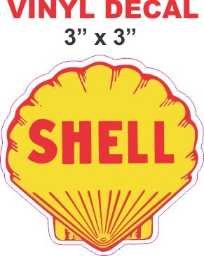 Yellow Shell Gasoline Decals
