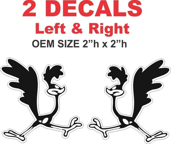 2 Road Runner OEM Size Decals - Very Nice