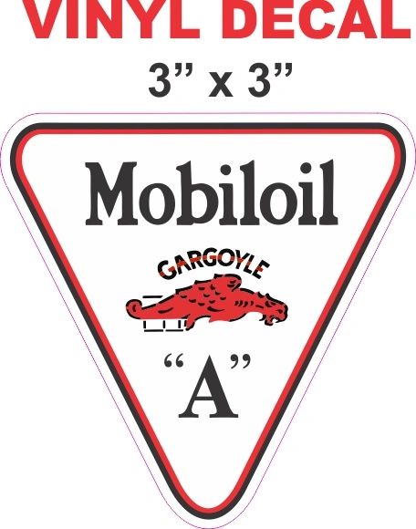 Mobiloil Mobil Oil Triangle Decal - Sharp