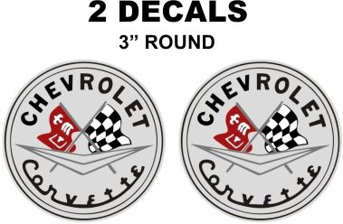 2 Chevrolet Corvette Grey Background Decals