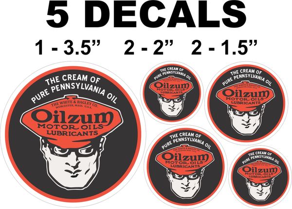 5 Oilzum Cream 0f Pure Pennsylvania Oil Decals 0 Nice