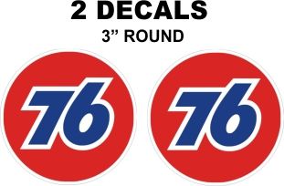 2 Decals 76 Gasoline - Vivid abd Sharp