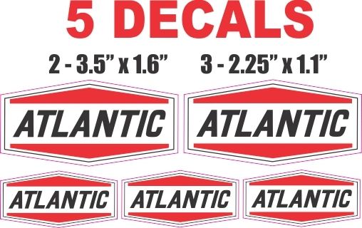 5 Decals Atlantic Gasoline