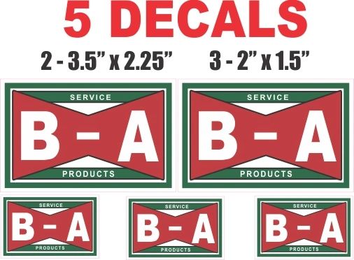 5 British American Bowtie Decals - Nice