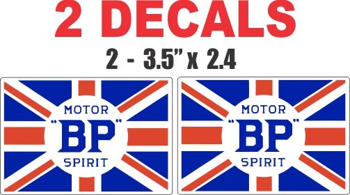 2 BP Motor Spirit Decals