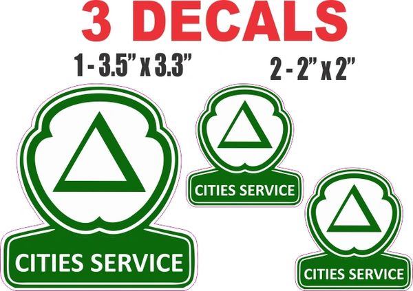3 Cities Service Decals