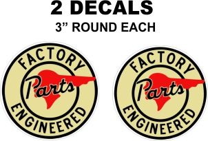2 Pontiac GM Factory Engineered Parts Decals