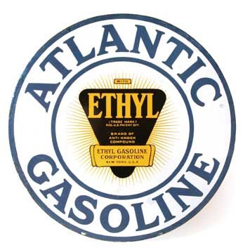 Atlantic Ethyl Gasoline - 3.5" Round