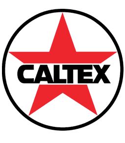 Caltex Gasoline Decal - 3.5" Round
