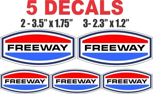 5 Freeway Gasoline Decals