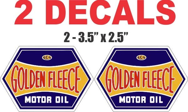 2 Golden Fleece Motor Oil Decals