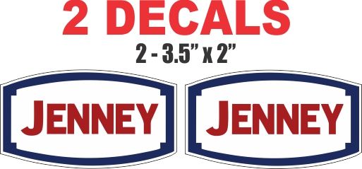 2 Jenney Gasoline Decals