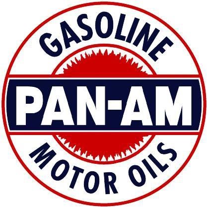 1 Pan-Am Gasoline / Motor Oil Decal - 3.5" Round