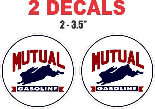 2 Mutual Gasoline Decals