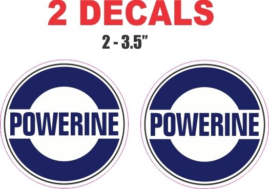 2 Powerine Gasoline Decals