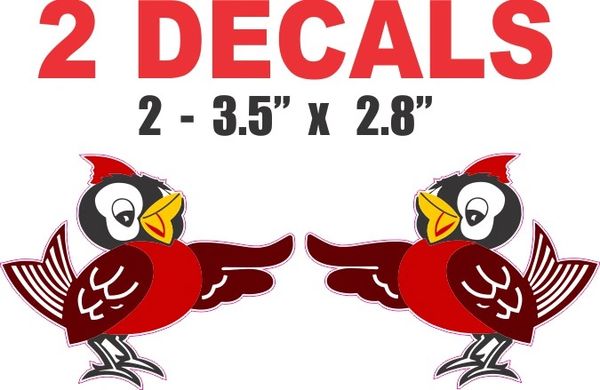 2 Decals Left and Right Facing Red Bird Gasoline