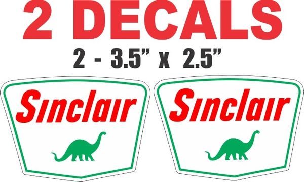 2 Sinclair Dino Decals - Very Nice