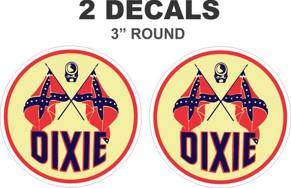 2 Dixie Decals Gasoline/Oil