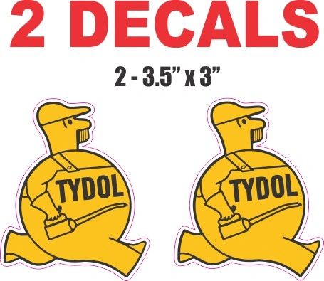 2 Tydol Man Oil Decals