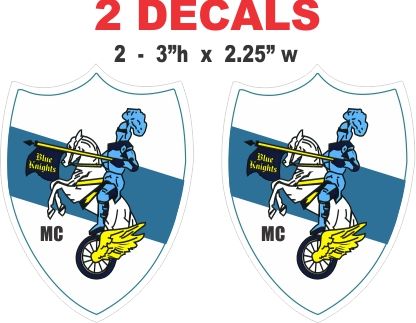 2 Blue Knights MC Decals