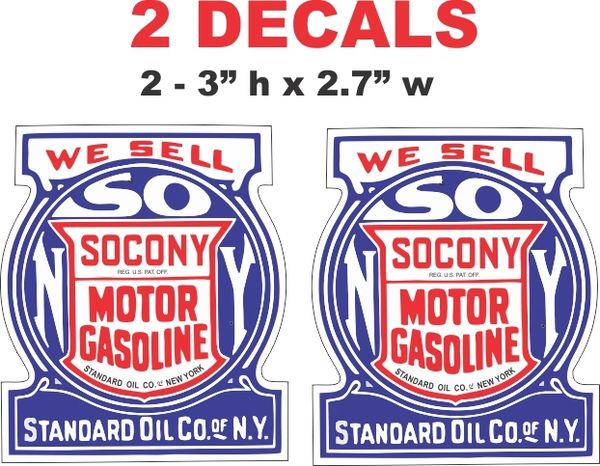 2 Standard Oil Company Socony - Die Cut To Shape