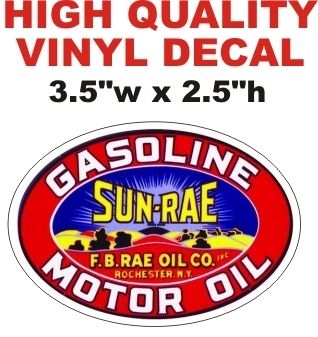 1 Sun-Rae Gasoline Motor Oil Decal