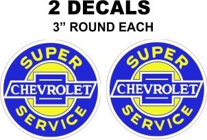 2 Super Chevrolet Service Decals - Sharp and risp