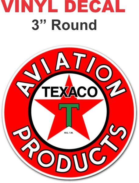 1 Texaco Aviation Products Gasoline Decal