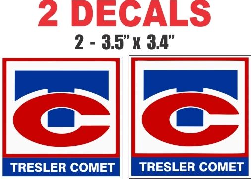 2 Square Tresler Comet Dcals