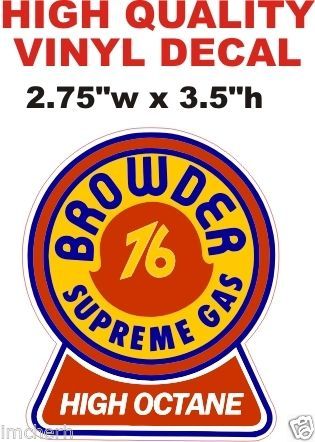 1 Browder 76 Supreme Gas Decal