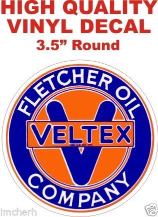 1 Veltex Fletcher Oil Company Decal