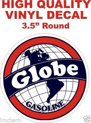 1 Vintage Globe Gasoline Decal