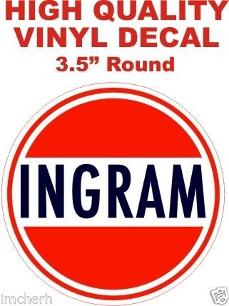 1 Vintage Style Ingram Gasoline Decal