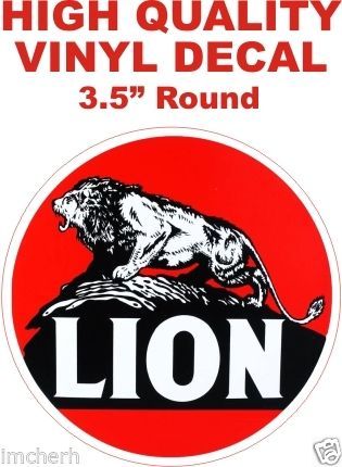 i Vintage Lion Gasoline Decal