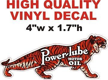 1 Vintage Style Power-Lube Motor Oil - Nice - Die Cut To Shape