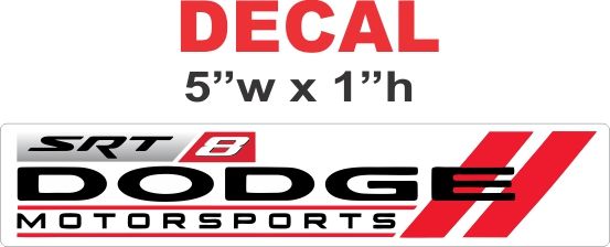 Dodge Motorsport SRT 8 Decal