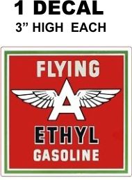 1 Flying A Ethyl Gasoline Decal - Nice