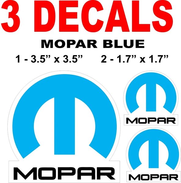 3 Nice Mopar Decals - Very Nice