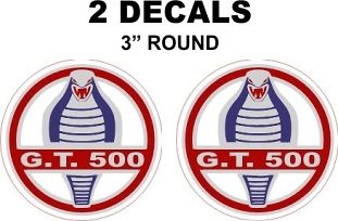 2 Ford GT 500 Decals - Custom Sizes Available