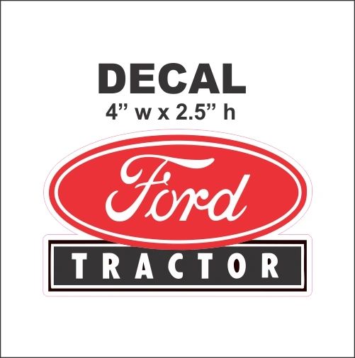 1 Red Ford Tractor Decal