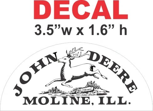 John Deere Oval Top Decal