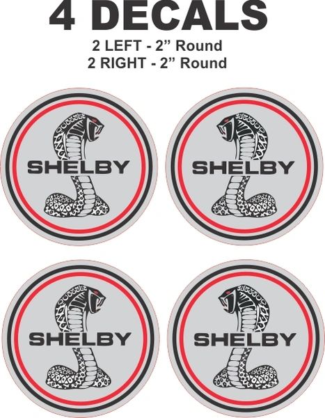 4 - 2" Shelby Mustang Decals