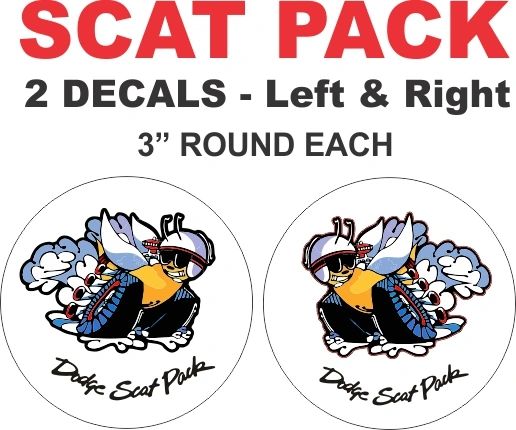 2 Dodge Scat Pack Decals - Very Nice