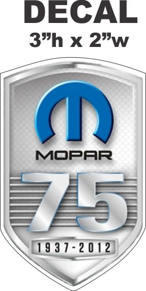 Mopar 75th Anniversary Decal