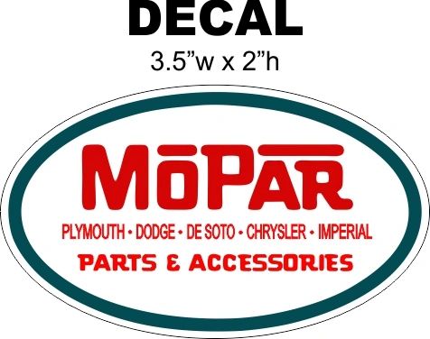 2 Mopar Parts and Accessories Oval Decals