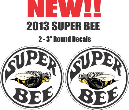 2 New Style 2013 Super Bee Decals