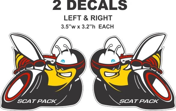 2 New Style 2013 Mopar Scat Pack Decals