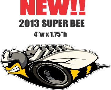 1 Left Facing New Style Mopar Super Bee - Die Cut To Shape