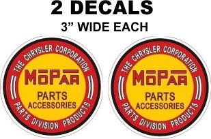 2 Mopar Parts and Accessories Decals = Nice and Shapr